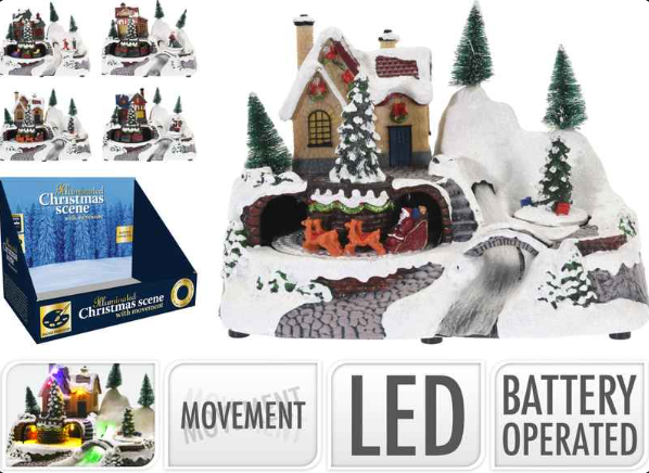 HOMESTYLING Vianočné dekorácie s LED osvetlením SANTOV VLÁČIK II KO-ACD003020oran