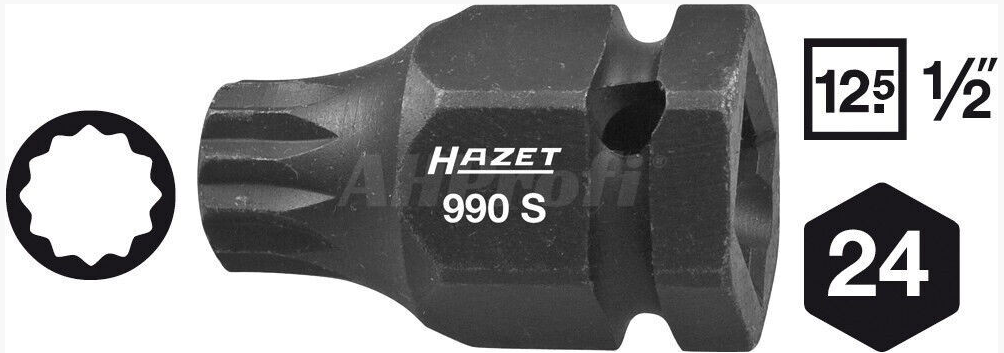 Vonkajší rázový nástrčný kľúč XZN 1/2" M18 Hazet - HA160860