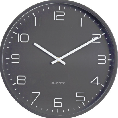 SEGNALE Hodiny nástenné plast 30 cm tmavo šedá KO-C37362100tmse