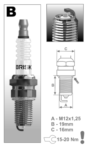 Zapaľovacia sviečka BR14S BRISK