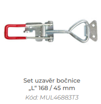 Set uzavrieť bočnice "L" 168/45 mm, MULTIPA