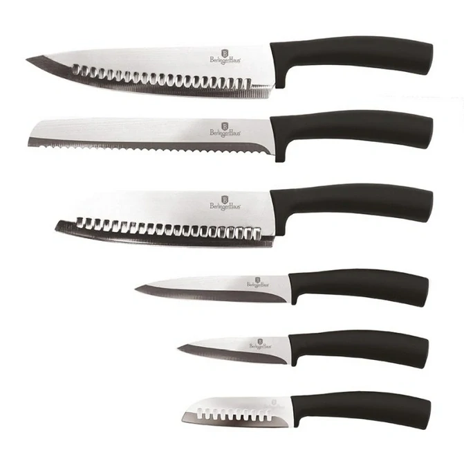 BERLINGERHAUS Sada nožov nerez 6 ks Black Silver Collection BH-2478