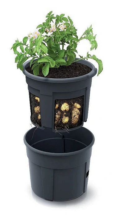 Kvetináč na pestovanie zemiakov POTATO GROWER antracit 29,5cm