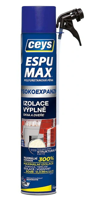 PU pěna CEYS ESPUMAXpro izolaci a výplně 750ml s aplikátorem