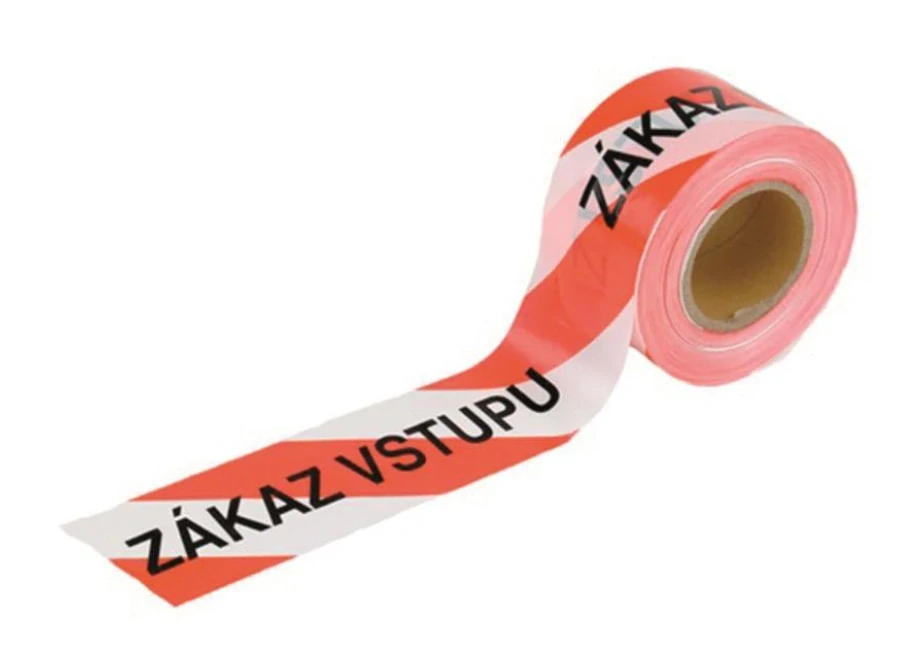 Páska výstražná ZÁKAZ VSTUPU SK, 80 mm x 250 m