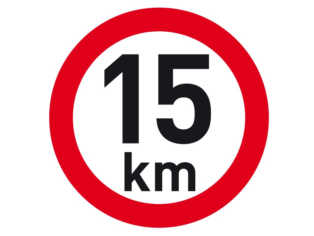 Samolepka reflexní rychlost 15 km, průměr 200 mm