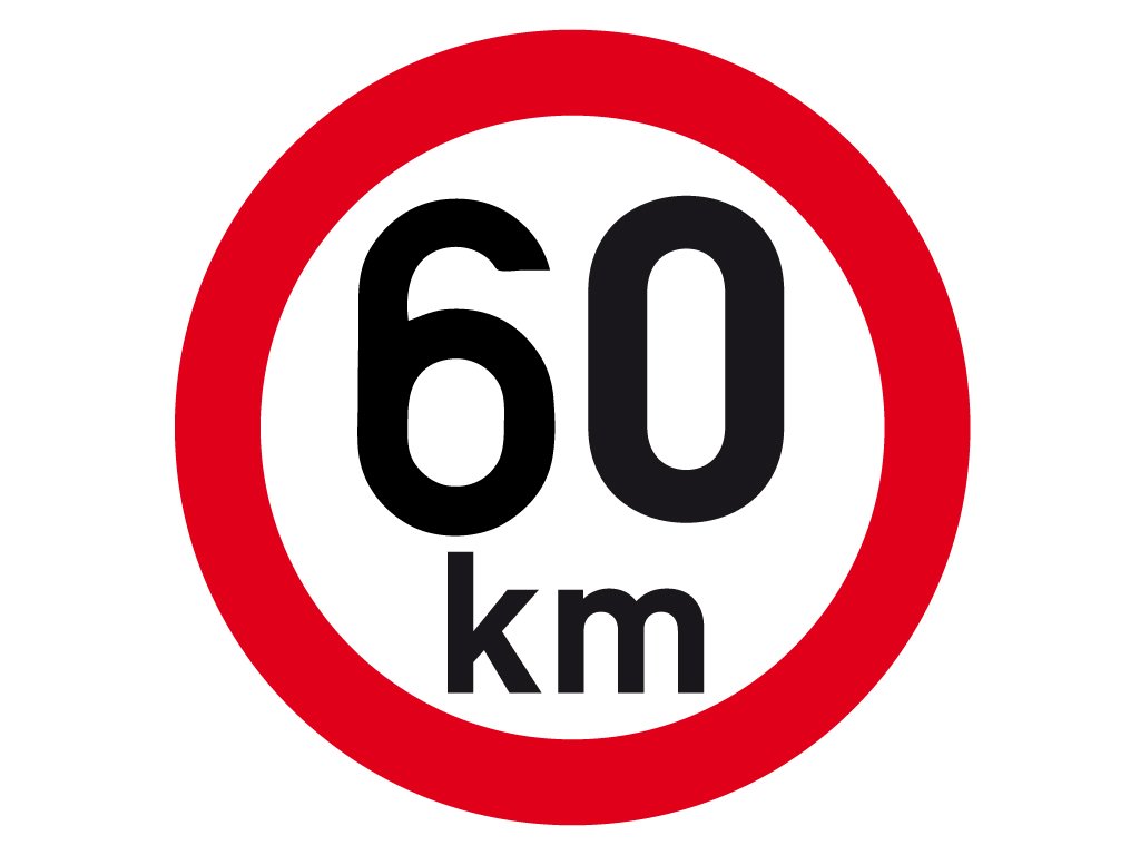 Samolepka reflexná rýchlosť 60 km, priemer 200 mm