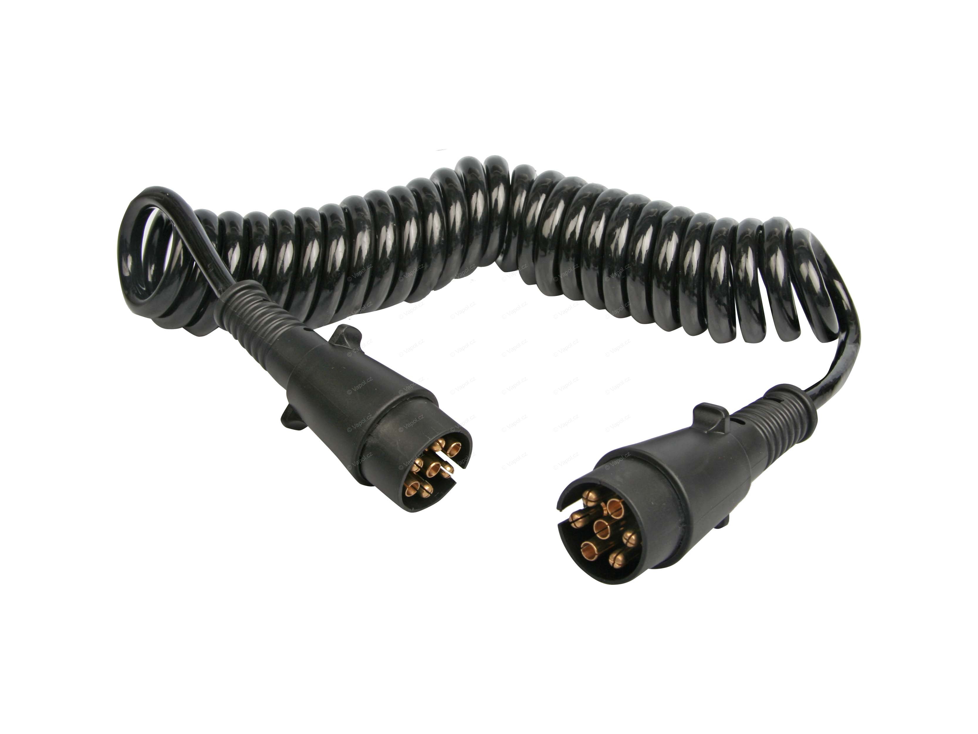 Prepojovací kábel špirálový 2 x 7-pin, 7 x 1 mm, PVC koncovky, MULTIPA