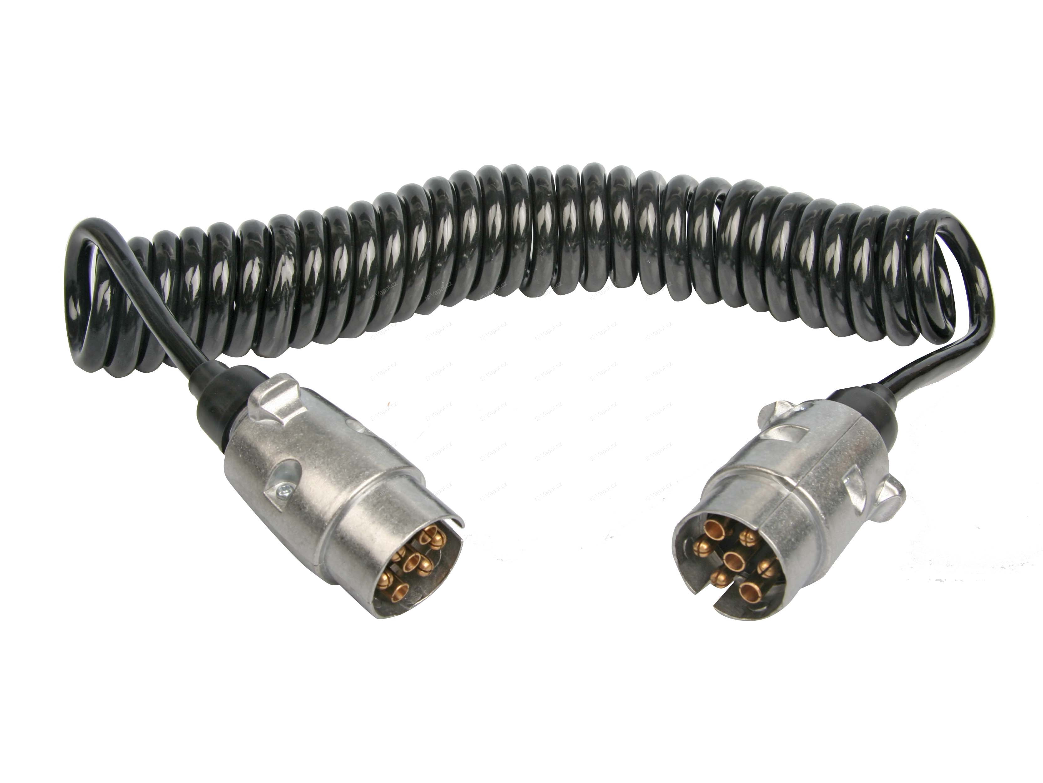 Prepojovací kábel špirálový 2 x 7-pin, 7 x 1 mm, AL koncovky, MULTIPA