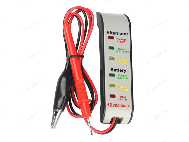Tester akumulátora a alternátora 12V, Carmotion