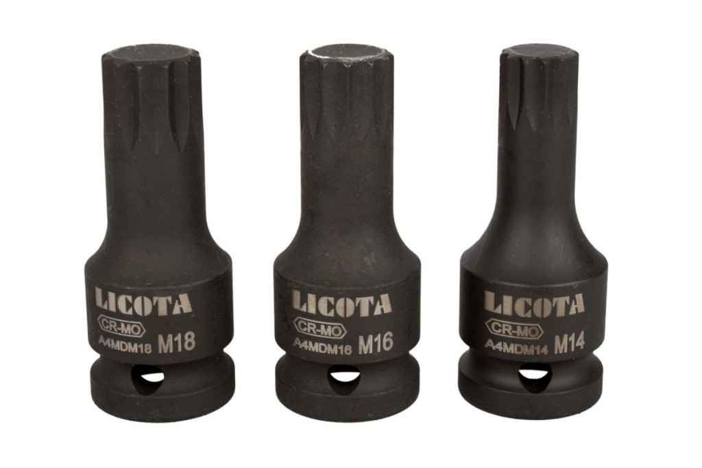 Súprava vonkajších nástrčných kľúčov XZN 1/2", krátke a dlhé M14, M16, M18, súprava 6 ks - LIATF5214