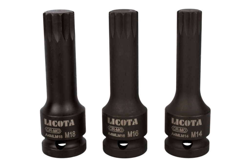 Súprava vonkajších nástrčných kľúčov XZN 1/2", krátke a dlhé M14, M16, M18, súprava 6 ks - LIATF5214