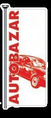 Vlajka AUTOBAZAR - modro/biela - 125200200