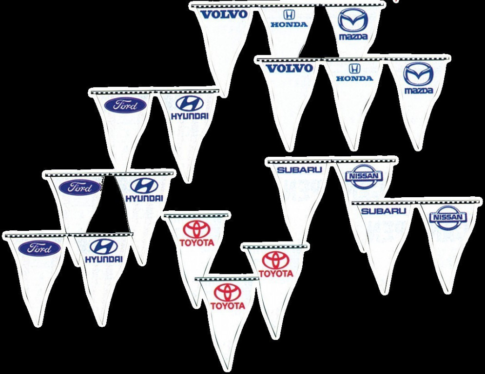 Zástavky Dealerské - 30x45cm - 18 m - Volvo - 144290044