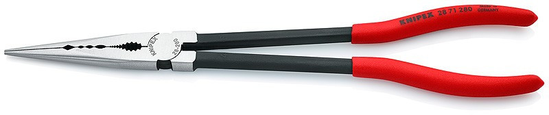 Montážne rovné polguľaté kliešte 280 mm Knipex extra dlhé - 2871280