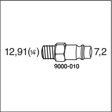 Pneumatický bitový rázový skrutkovač 1/4", 9010TB Hazet - HA203604