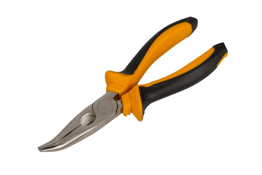 Zahnuté polguľaté kliešte 160 mm - HT100110