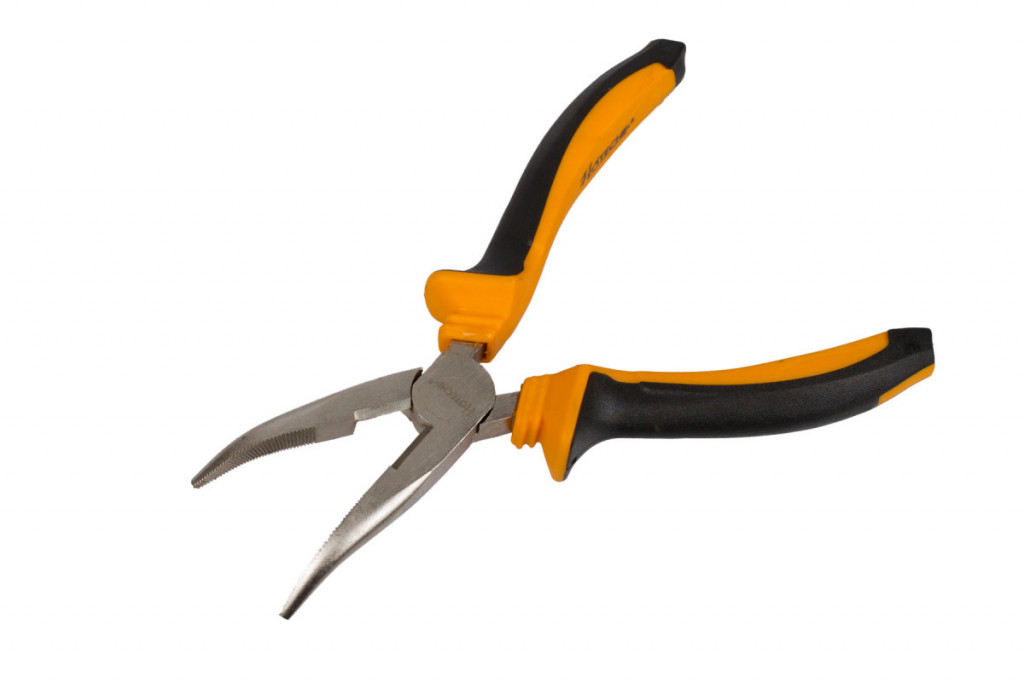 Zahnuté polguľaté kliešte 160 mm - HT100110