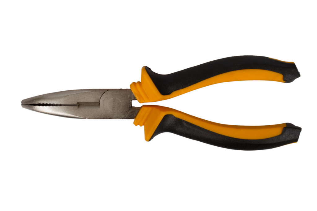 Zahnuté polguľaté kliešte 160 mm - HT100110