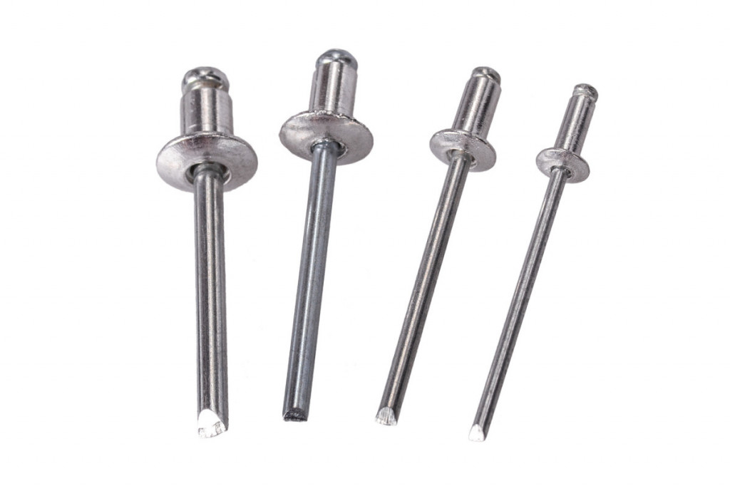 Ručné nitovacie kliešte s nitmi, 250 mm, súprava 61 ks - HT160105