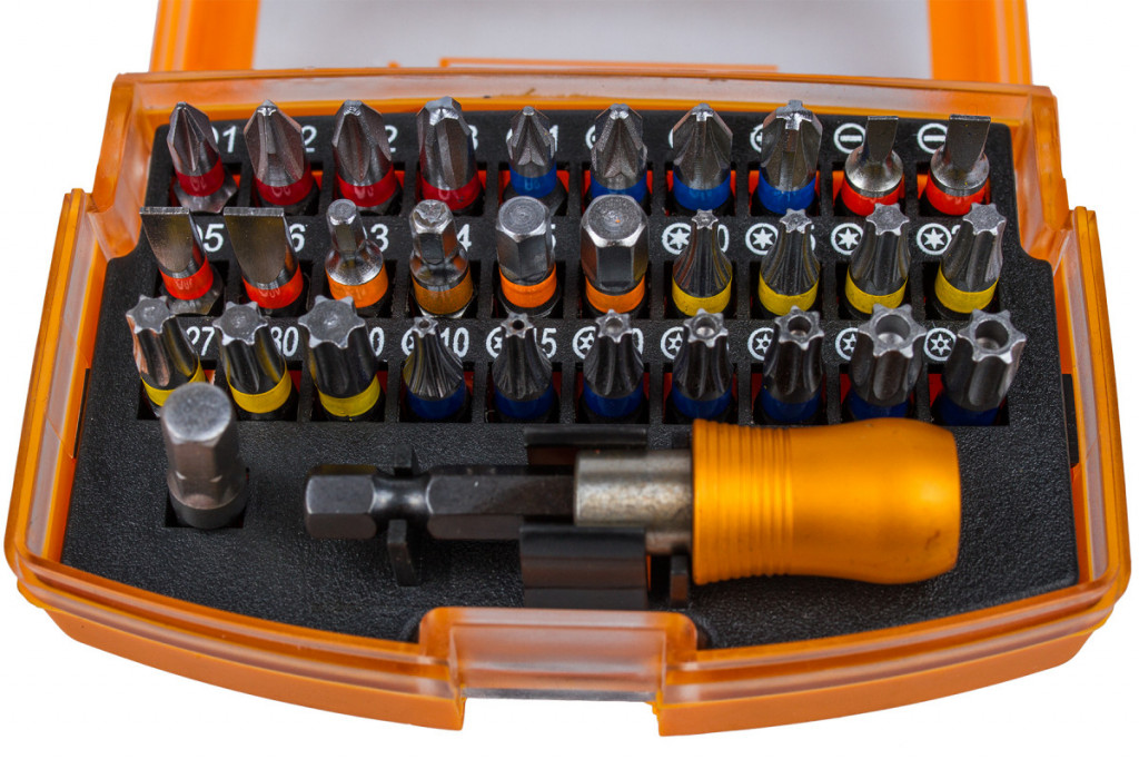 Súprava bitov s adaptérom 1/4", 32 ks - HT251032