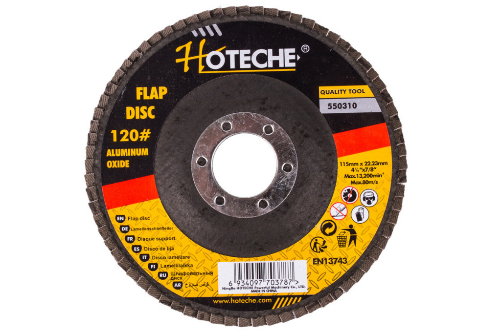 Lamelový brúsny kotúč 115 mm, P120 - HT550310