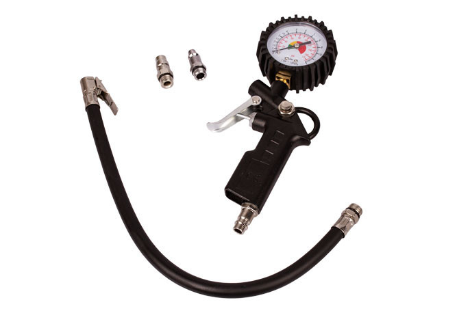 Hustič pneu s manometrom, rýchlospojka 1/4" - HTA830042