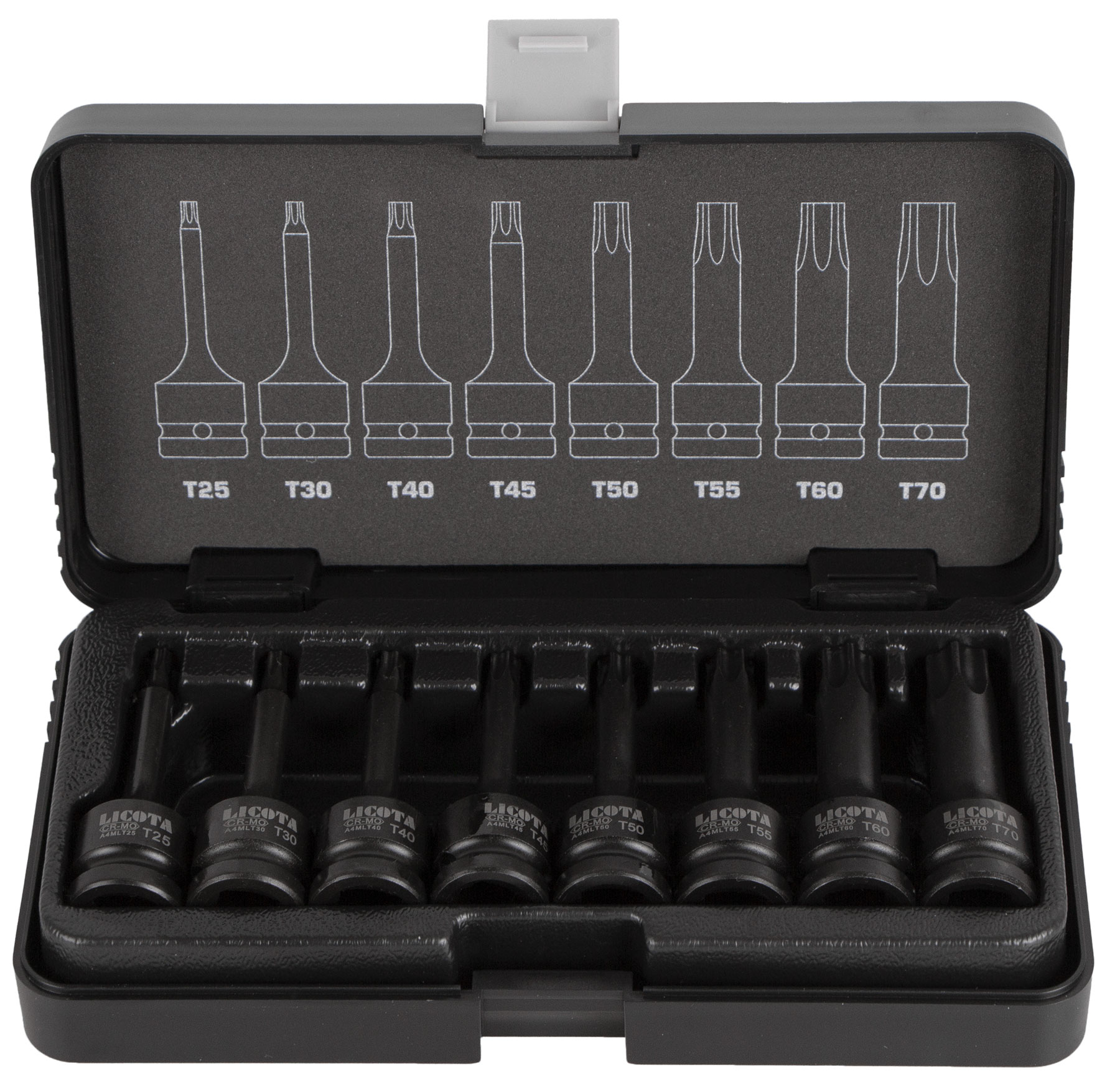 Súprava vonkajších nástrčných kľúčov TORX 1/2" sada 8 ks - LIASA40007