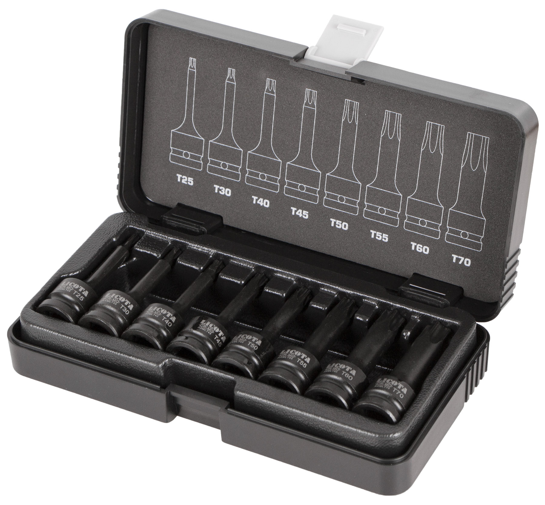 Súprava vonkajších nástrčných kľúčov TORX 1/2" sada 8 ks - LIASA40007