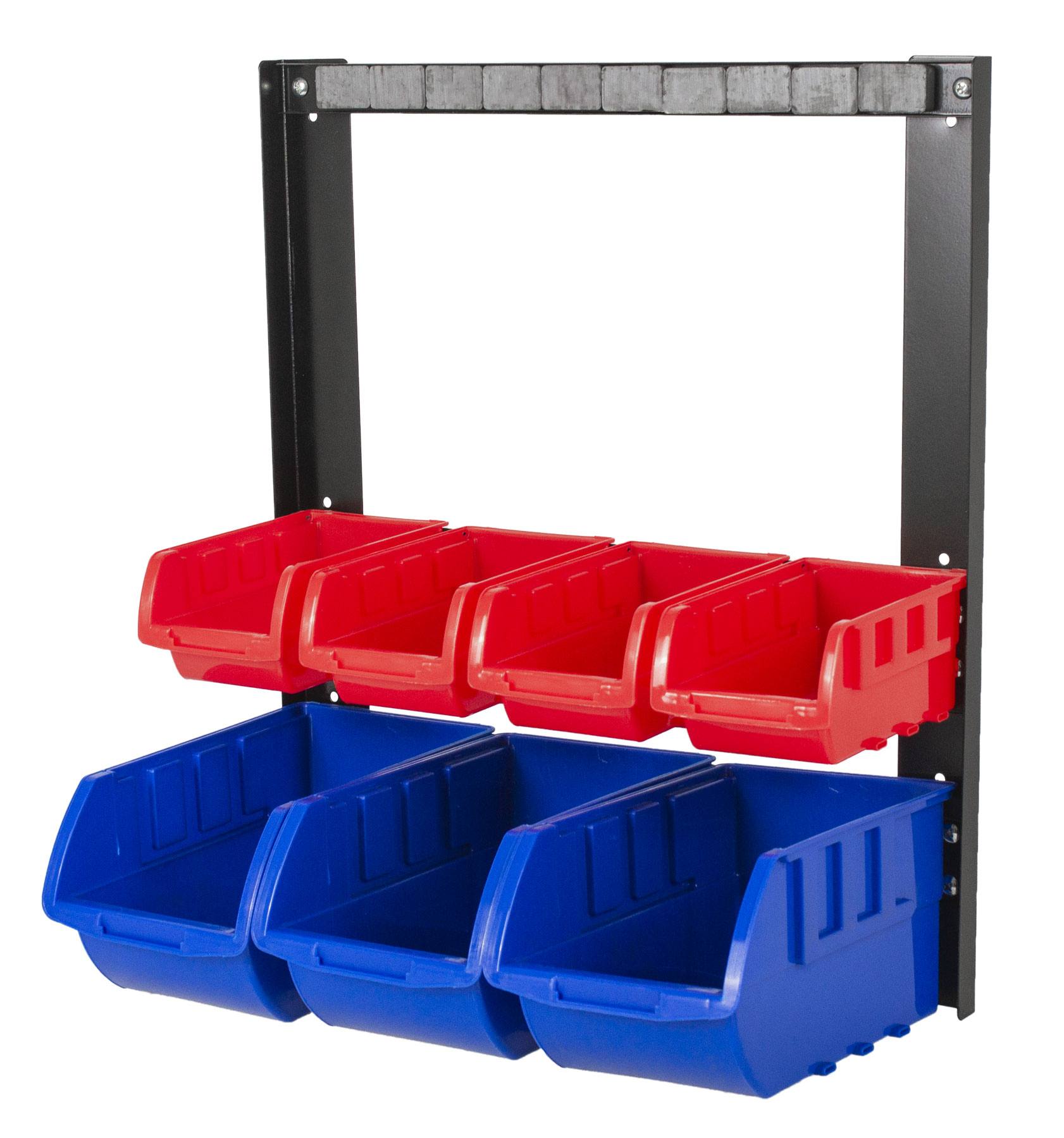 Kovový organizér s magnetickou lištou a 7 plastovými boxmi (2/7) - MSBRW1707