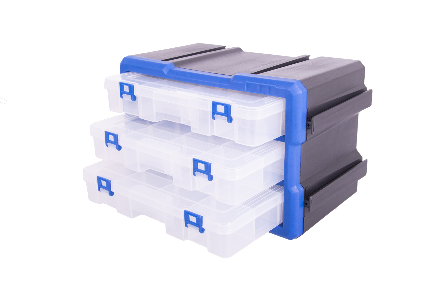 Plastový organizér, 3 uzatvárateľné boxy - MW1803