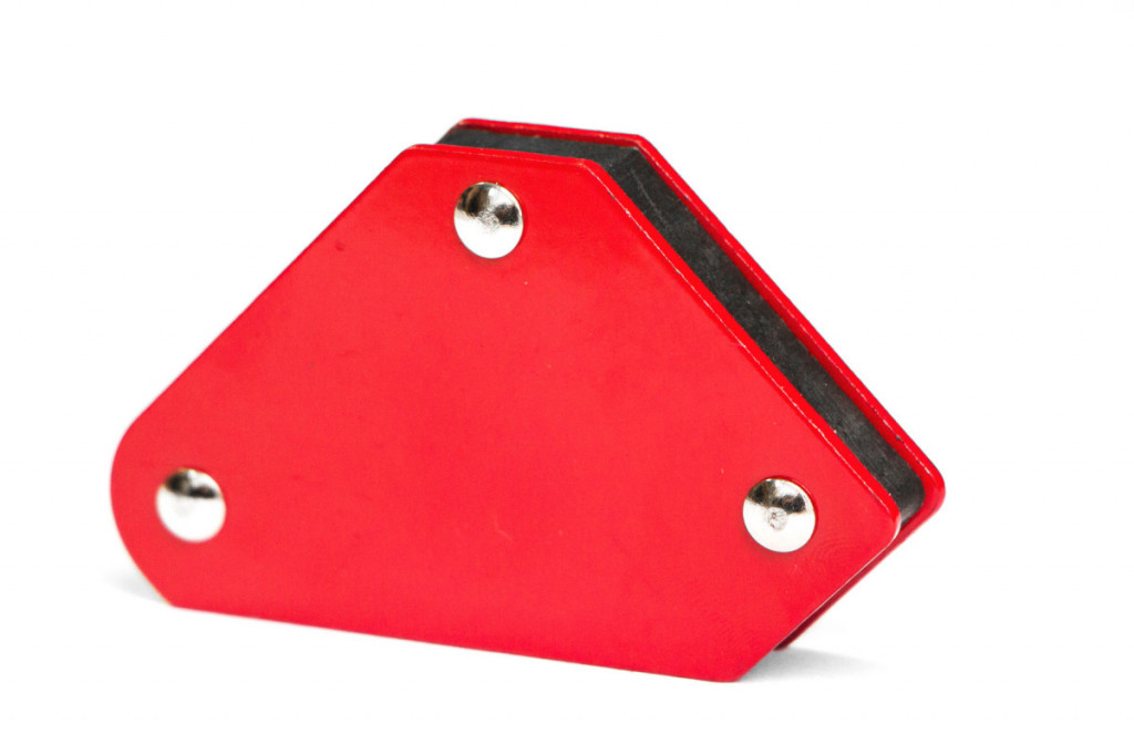 Magnetická zemniaca svorka a 2 ks magnetických mini uholníkov - QJ6017