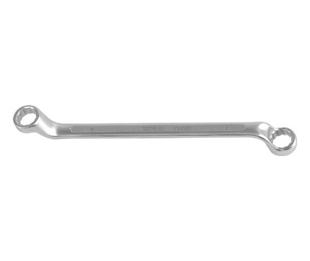 Očkový kľúč ohnutý CrV - 20 x 22 mm - YT-0390