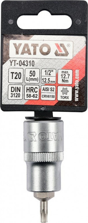 Hlavica s bitom TORX 1/2" T20 YATO - YT-04310