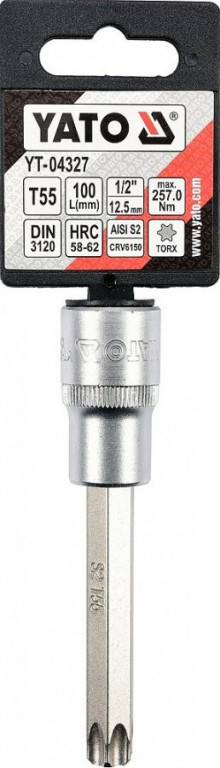 Hlavica s bitom TORX 1/2" T55 YATO - YT-04327
