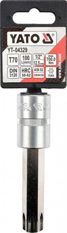Hlavica s bitom TORX 1/2" T70 YATO - YT-04329
