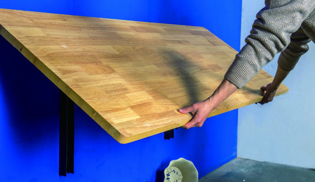 Sklopný pracovný stôl na stenu 1200 x 580 mm - ZS28550