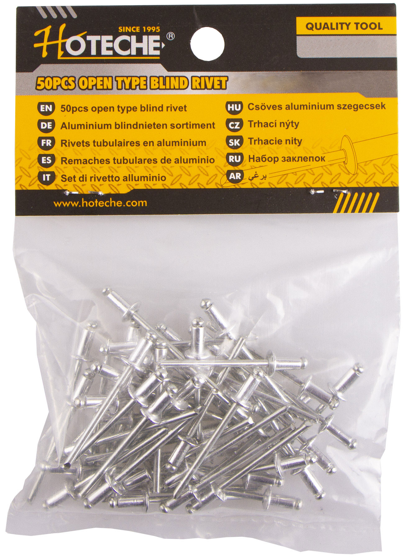 Trhacie nity, 3,2 x 6,4 mm, 50 ks - HT161002