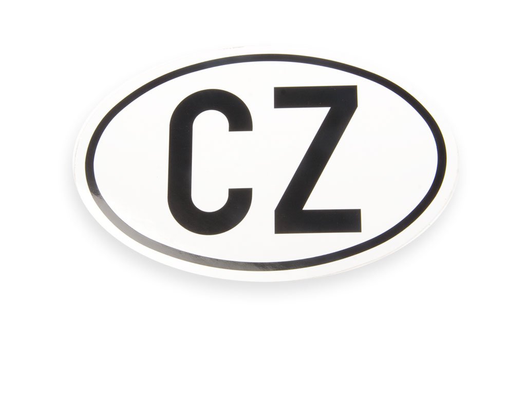 Samolepka CZ vnější, průměr 180 mm