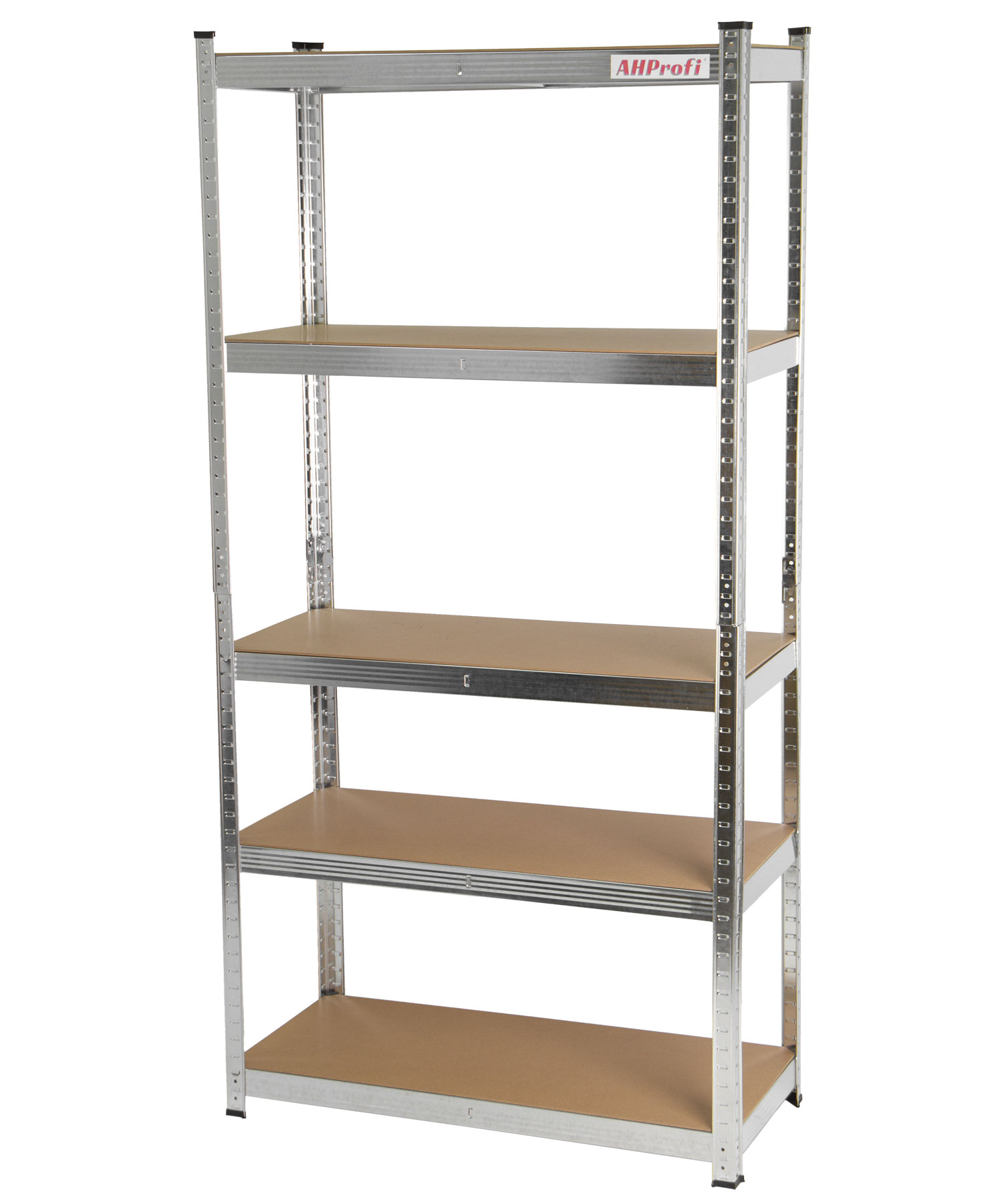 Policový regál, 5 políc, 900 x 400 x 1800 mm - AH3001