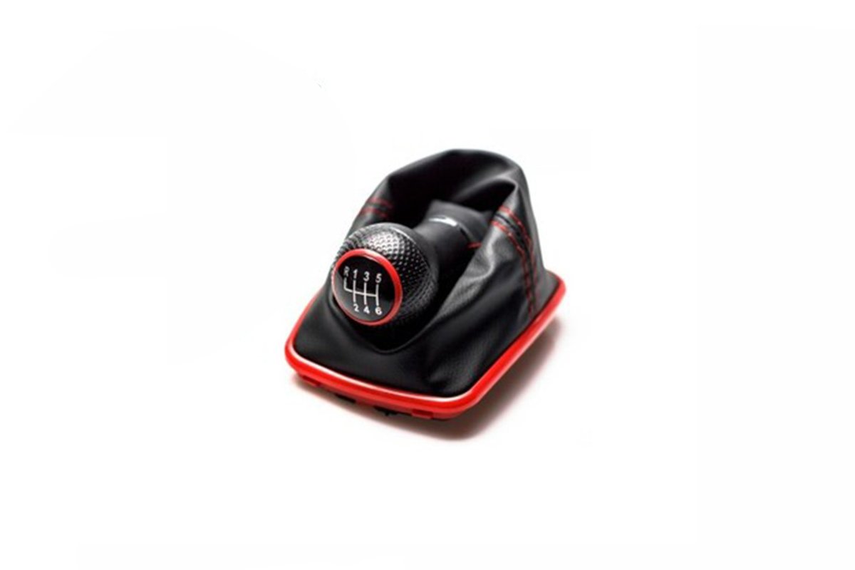 Řadicí páka s manžetou VW Golf IV, Bora, 6 stupňů červená (hlava 12mm)