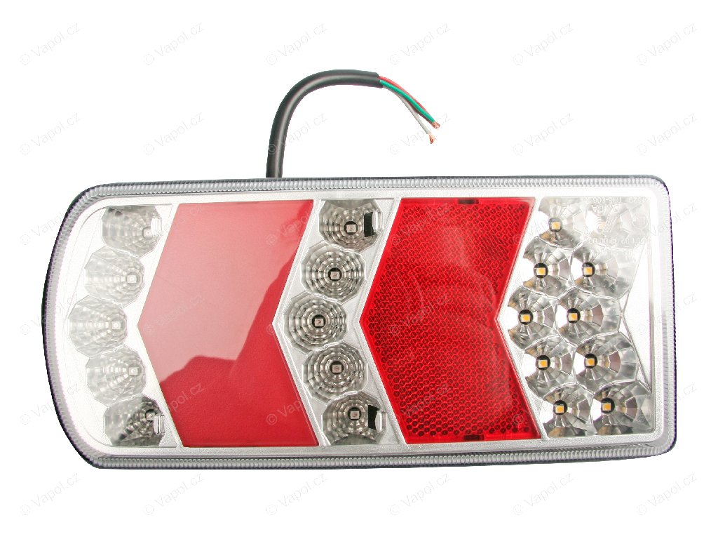 Združené svetlo TRS006 pravé, LED, s osvetlením ŠPZ, 12 / 24 V MULTIPA