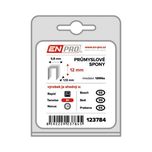 Spony PROFI, 343/12 mm, 1200 ks, ENPRO