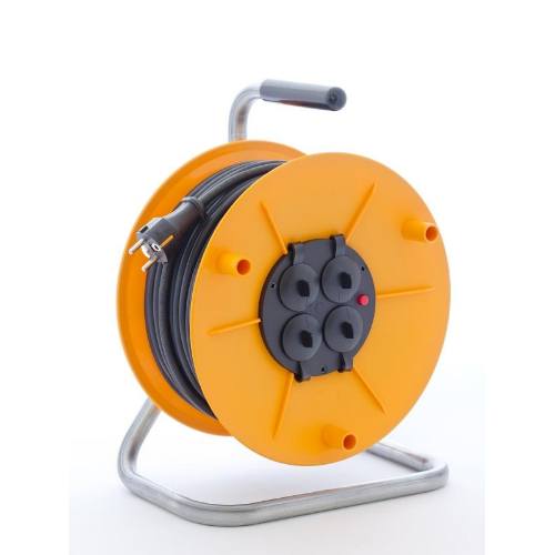 Kábel predlžovací HOBBY PKB275Z, 50m / 230V, cievka, 4 zásuvky