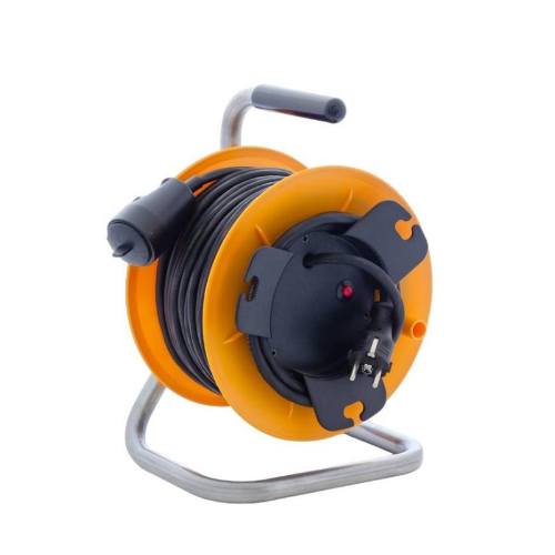 Kábel predlžovací HOBBY PKB230S, 25m / 230V, cievka, 1 zásuvka