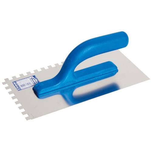Hladítko nerez, zub 4 mm, 270 x 130 mm, plastová otvorená rukoväť M