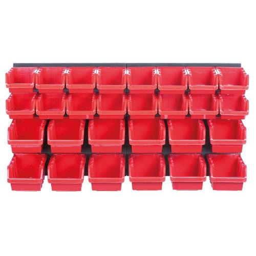 Organizér závesný s 28 boxmi, 800 x 165 x 400 mm