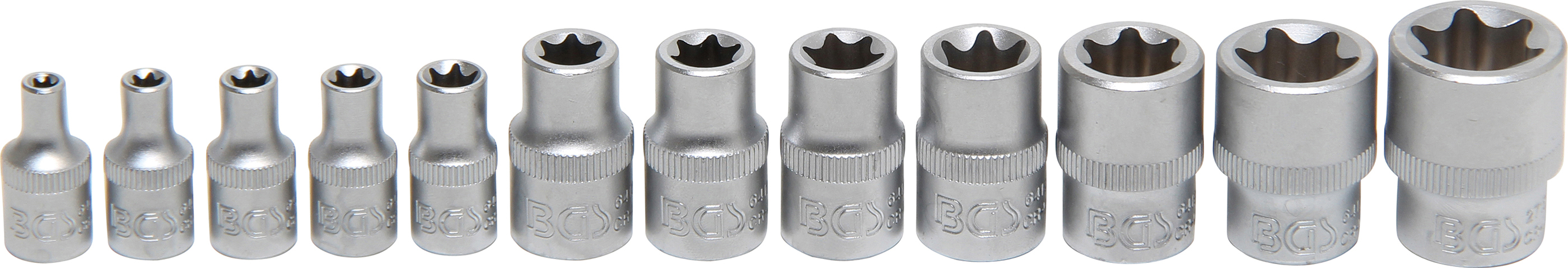 Nástrčné kľúče, E-Torx, SW E4 - E20, 12 ks - B2038
