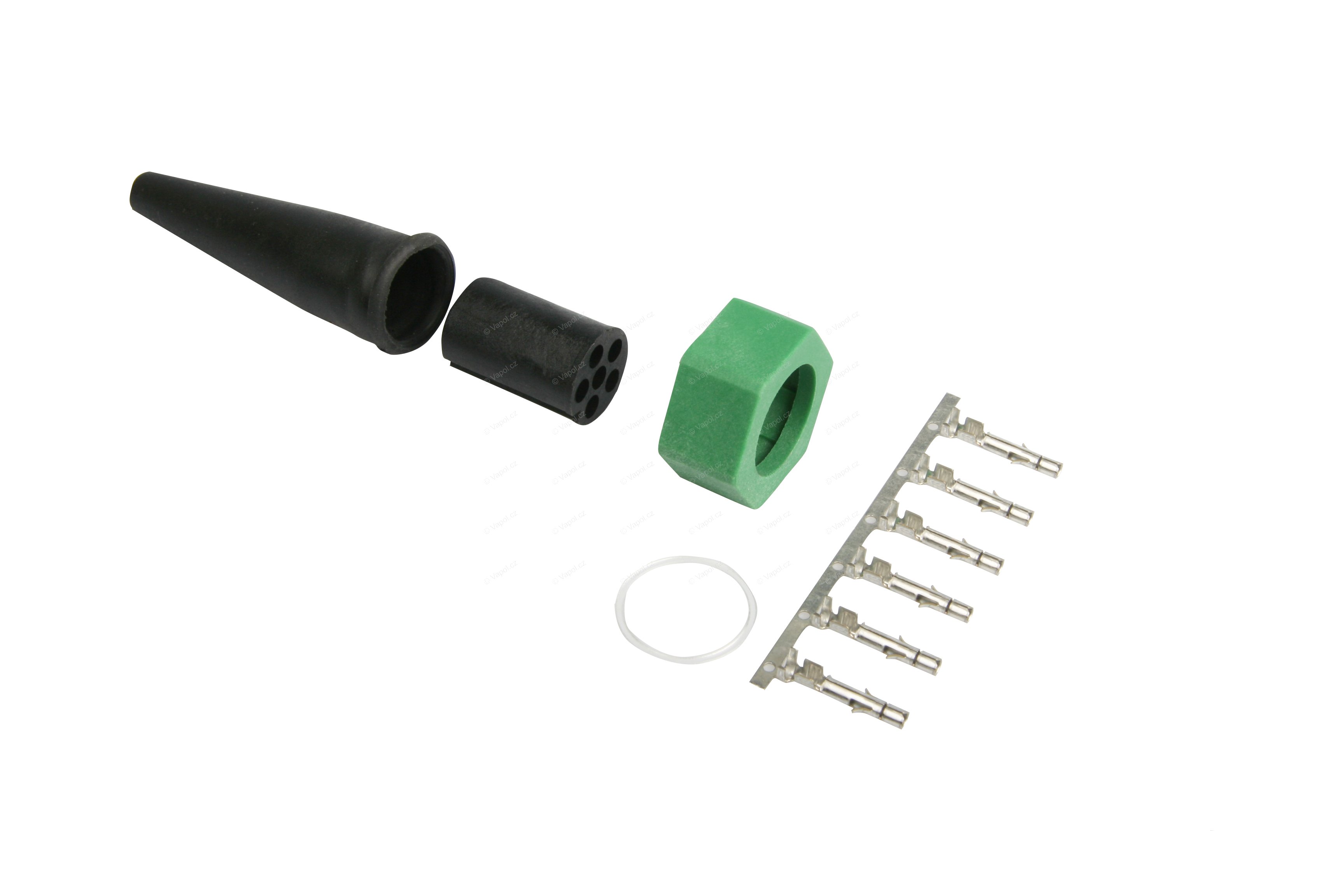 Zástrčka BAJ 6pin zelená pre svetlá FT-170