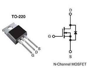 IRF630 N MOSFET 200V/9A 75W 0,4 Ohm TO220